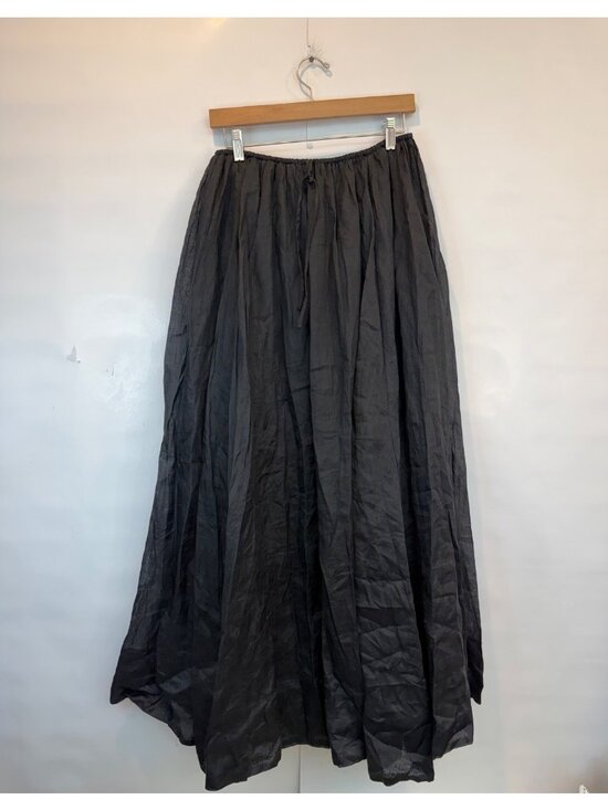 DISSH Dresses & Skirts - DISSH Women's Layne Black Ramie Skirt Size 4 Elastic Waist Maxi Length NWT $169